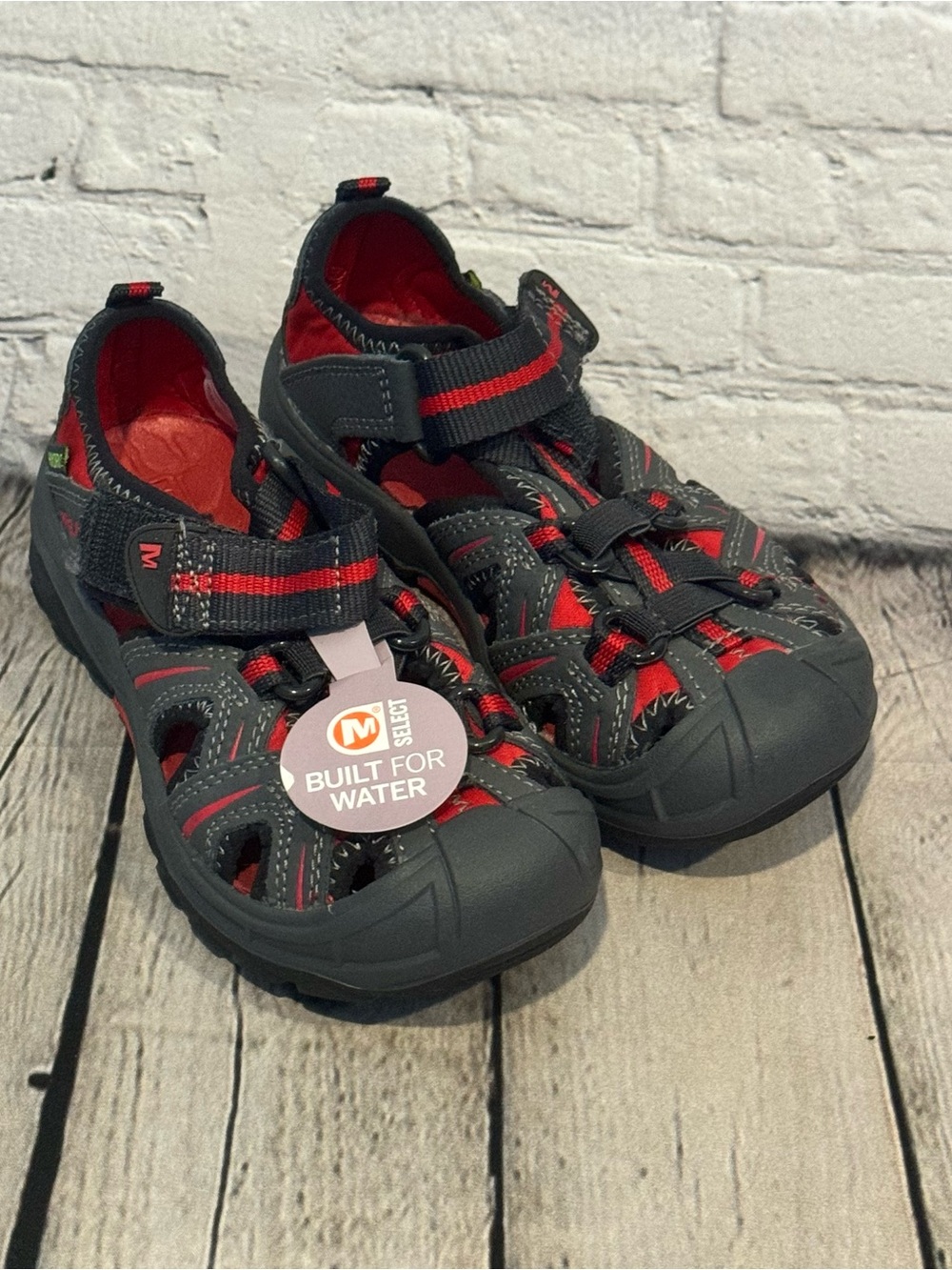 Merrell Red/Gray Closed Toe Water Sandals